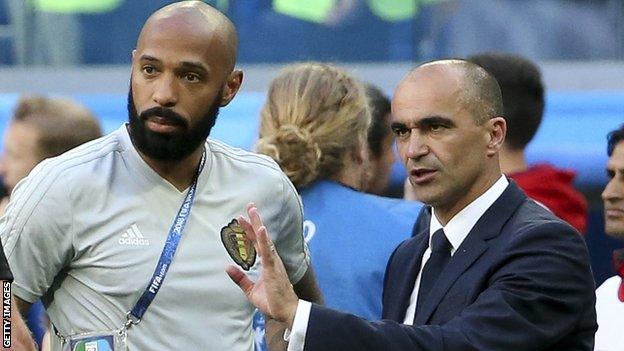 Roberto Martinez and Thierry Henry