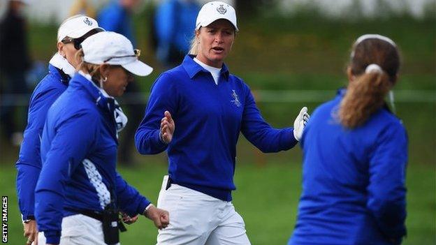 Suzann Petersen describes the putt not conceded at the Solheim Cup