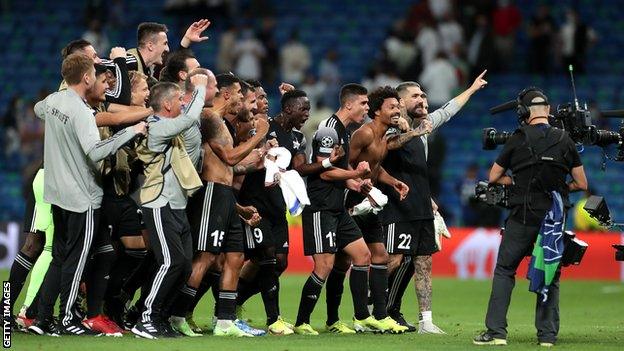 Players of FC Sheriff celebrate