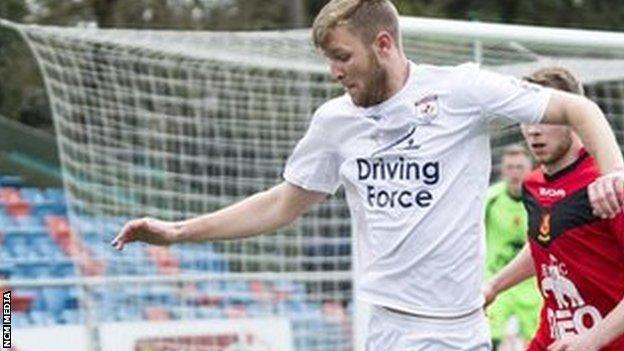 Jay Crowther in action for Connah's Quay