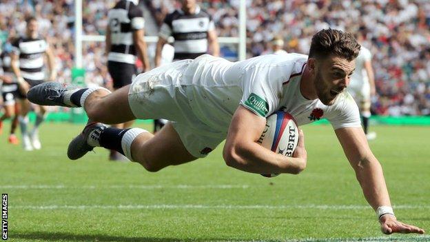 Johnny Williams in action for England