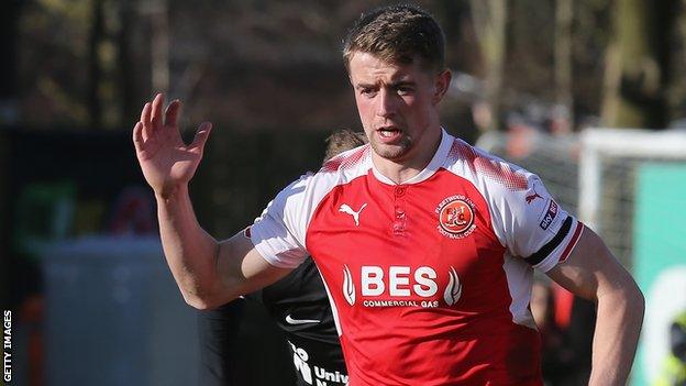 Jack Sowerby in action for Fleetwood