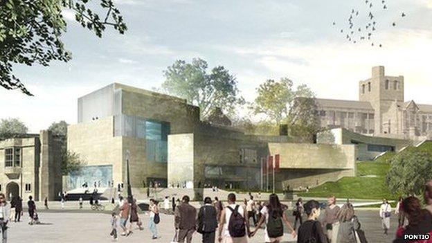 Artist's impression of Pontio arts and innovation centre