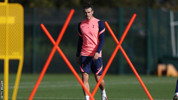 Gareth Bale in Tottenham training