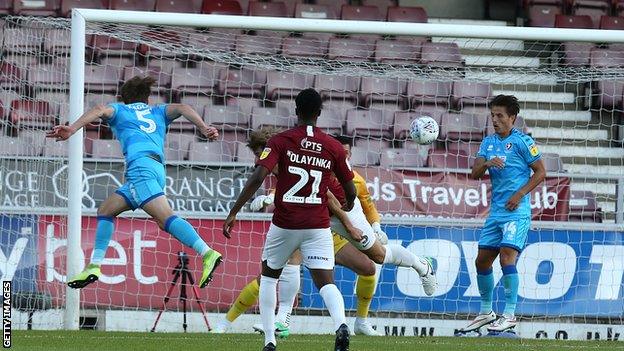 Charlie Raglan scores for Cheltenham