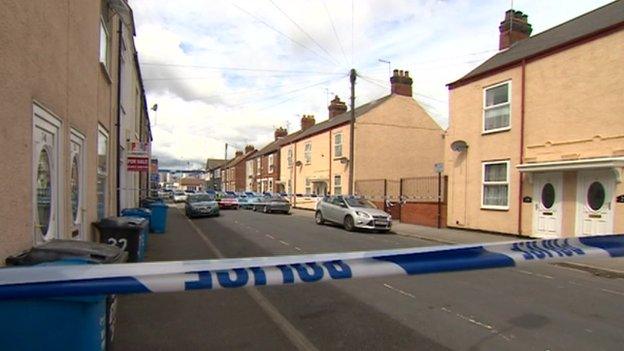 Police cordon around Egton Street