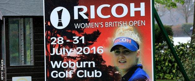 Women's British Open billboard