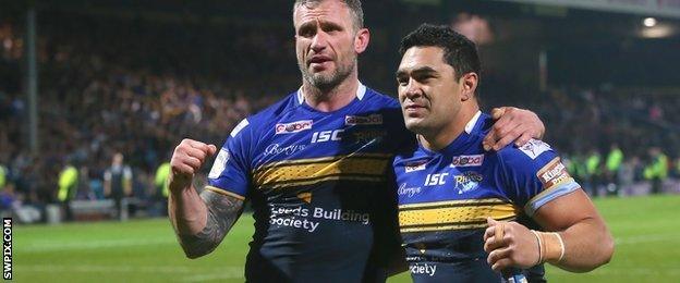 Jamie Peacock and Kylie Leuluai