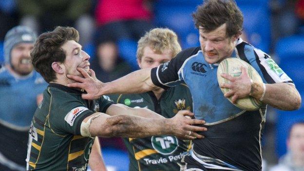 Northampton against Glasgow Warriors