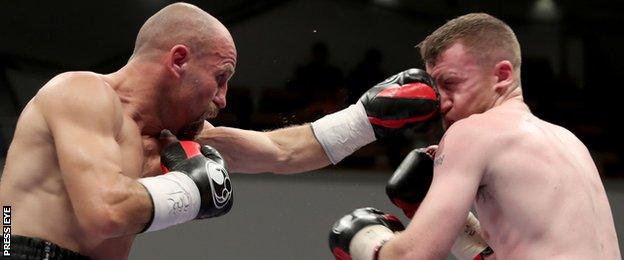 Silviu Olteanu gave home favourite Paddy Barnes plenty of problems in the Belfast fight