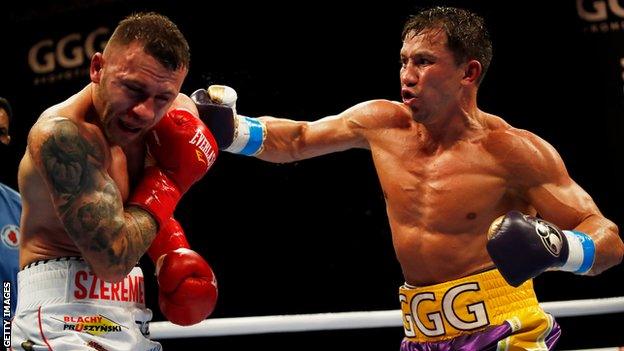 Gennady Golovkin fighting Kamil Szeremeta