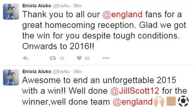 Eni Aluko on Twitter