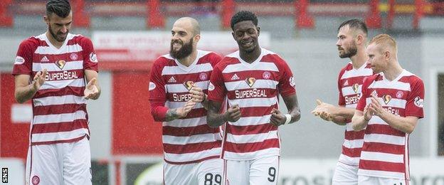 Hamilton Accies celebrate