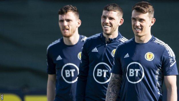 Andy Robertson, Ryan Christie and Ryan Jack