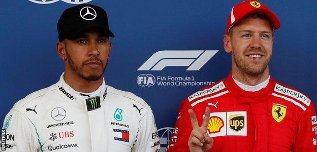 Lewis Hamilton and Sebastian Vettel