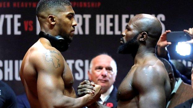 Anthony Joshua and Carlos Takam