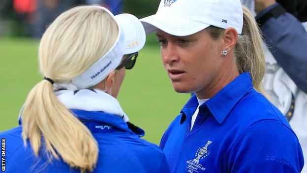 Suzann Pettersen and Karin Coch