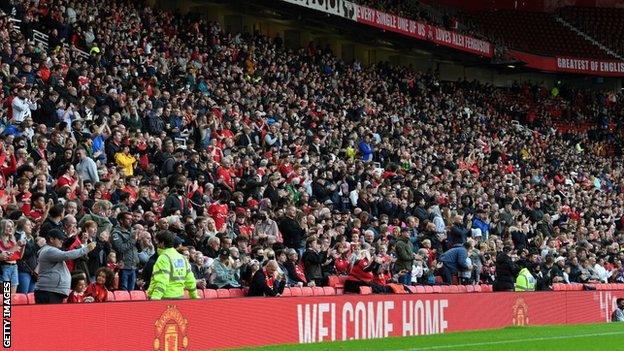 Manchester United fans at Old Trafford