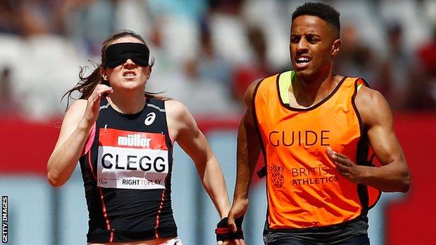 Libby Clegg and guide Chris Clarke