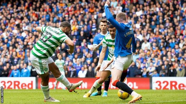 Celtic won the last league derby at Ibrox 2-1 thanks to Cameron Carter-Vickers' strike