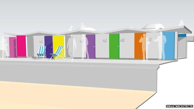 Architects' design for new beach huts