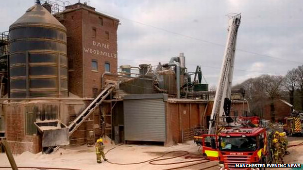 Bosley wood mill fire 2012