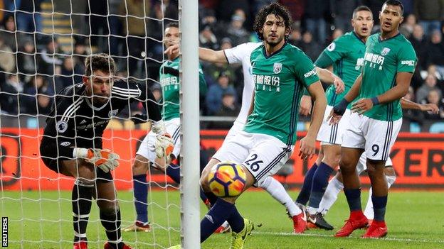 Jake Livermore headed against his own post for West Brom in the first half