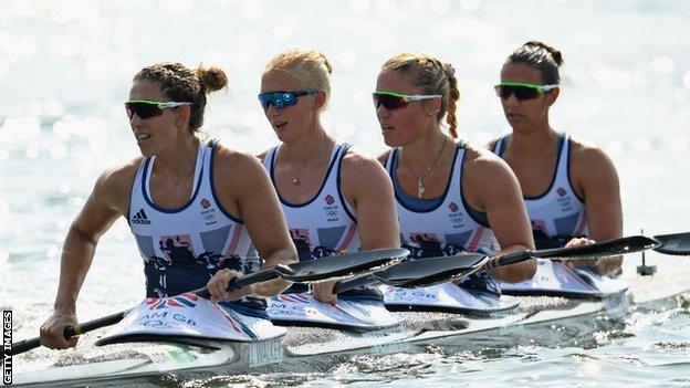 GB's women's kayak four 500m quartet of Jess Walker, Rachel Cawthorn, Rebii Simon and Louisa Gurski