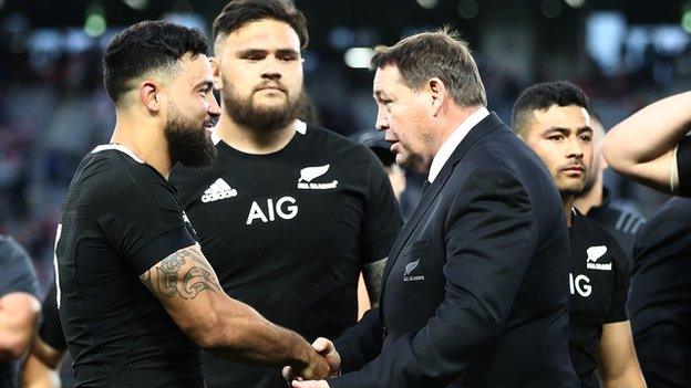 Steve Hansen with the All Blacks