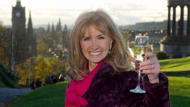 Jackie Bird toasts Hogmanay