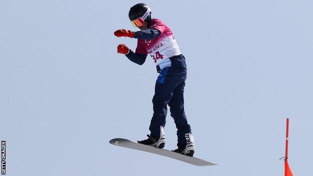 Ollie Hill during men's banked slalom qualification.