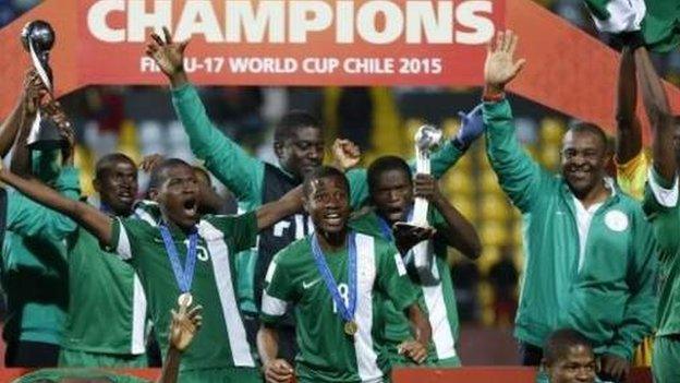 Nigeria celebrate winning the Under-17 World Cup