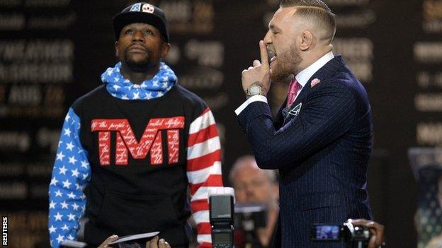 McGregor (right) was first of the fighters to taunt their rival