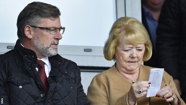 Craig Levein and Hearts owner Ann Budge