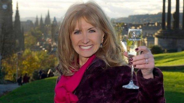 Jackie Bird toasts Hogmanay