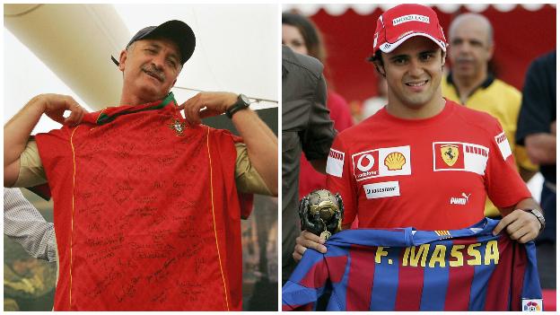 Luis Felipe Scolari and Felipe Massa