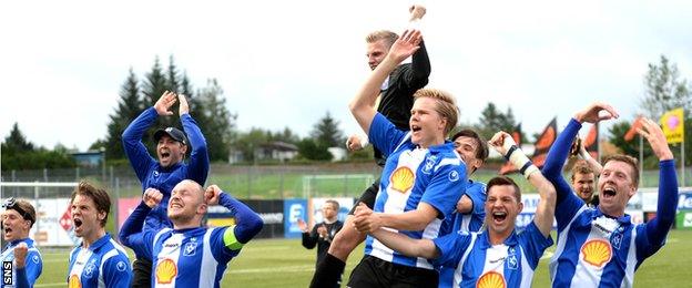 Stjarnan players celebrating