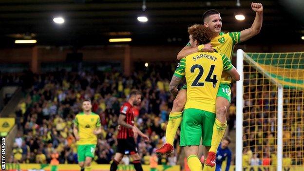 Christos Tzolis, Josh Sargent, Norwich City, Bournemouth, Carabao Cup