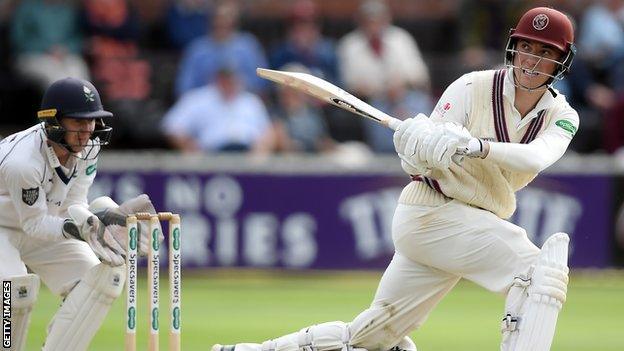 Tom Banton (right) batting for Somerset