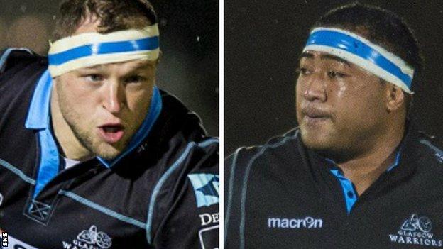 Glasgow Warriors props Ryan Grant and Sila Puafisi