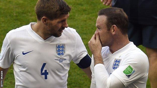 Steven Gerrard and Wayne Rooney