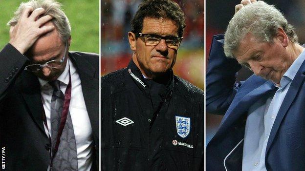 Sven Goran Eriksson, Fabio Capello and Roy Hodgson