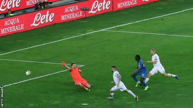 Moise Kean celebrates