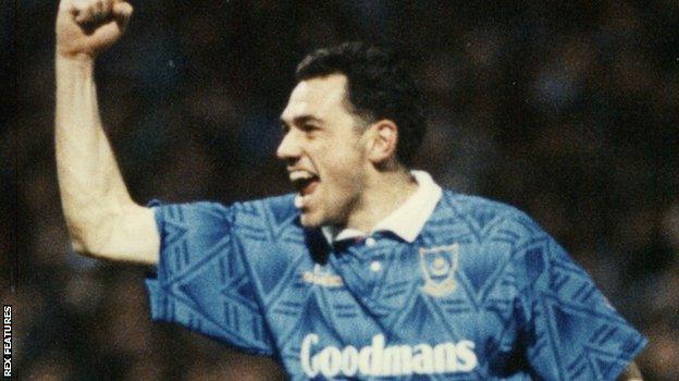 Guy Whittingham playing for Portsmouth in 1992