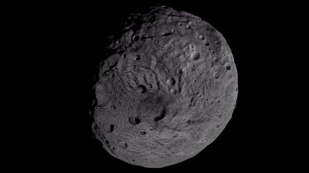 The south pole of the giant asteroid Vesta, as imaged by the framing camera on Nasa's Dawn spacecraft in September 2011 NASA/JPL-Caltech/UCLA/MPS/DLR/IDA