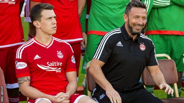 Ryan Jack and Derek McInnes (right)