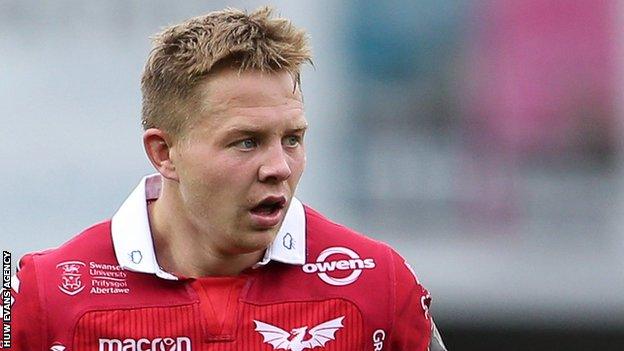 James Davies in action for Scarlets