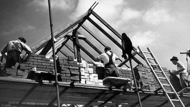 Houses being built