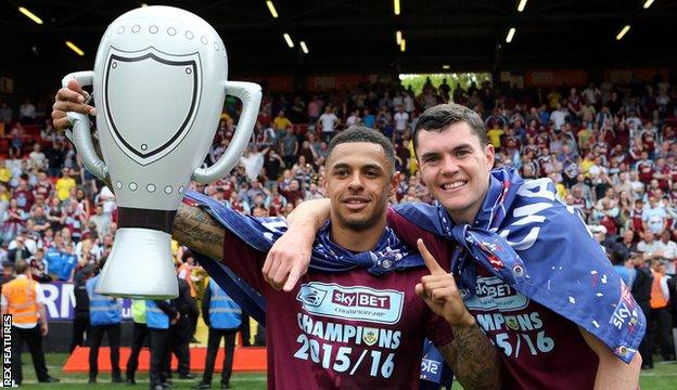 Andre Gray (left) and Michael Keane