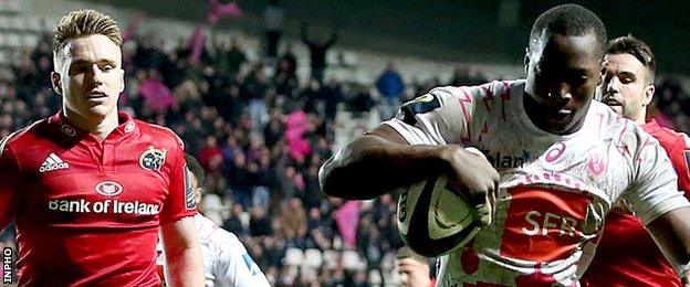 Sekou Macalou scored one of the three tries for Stade Francais